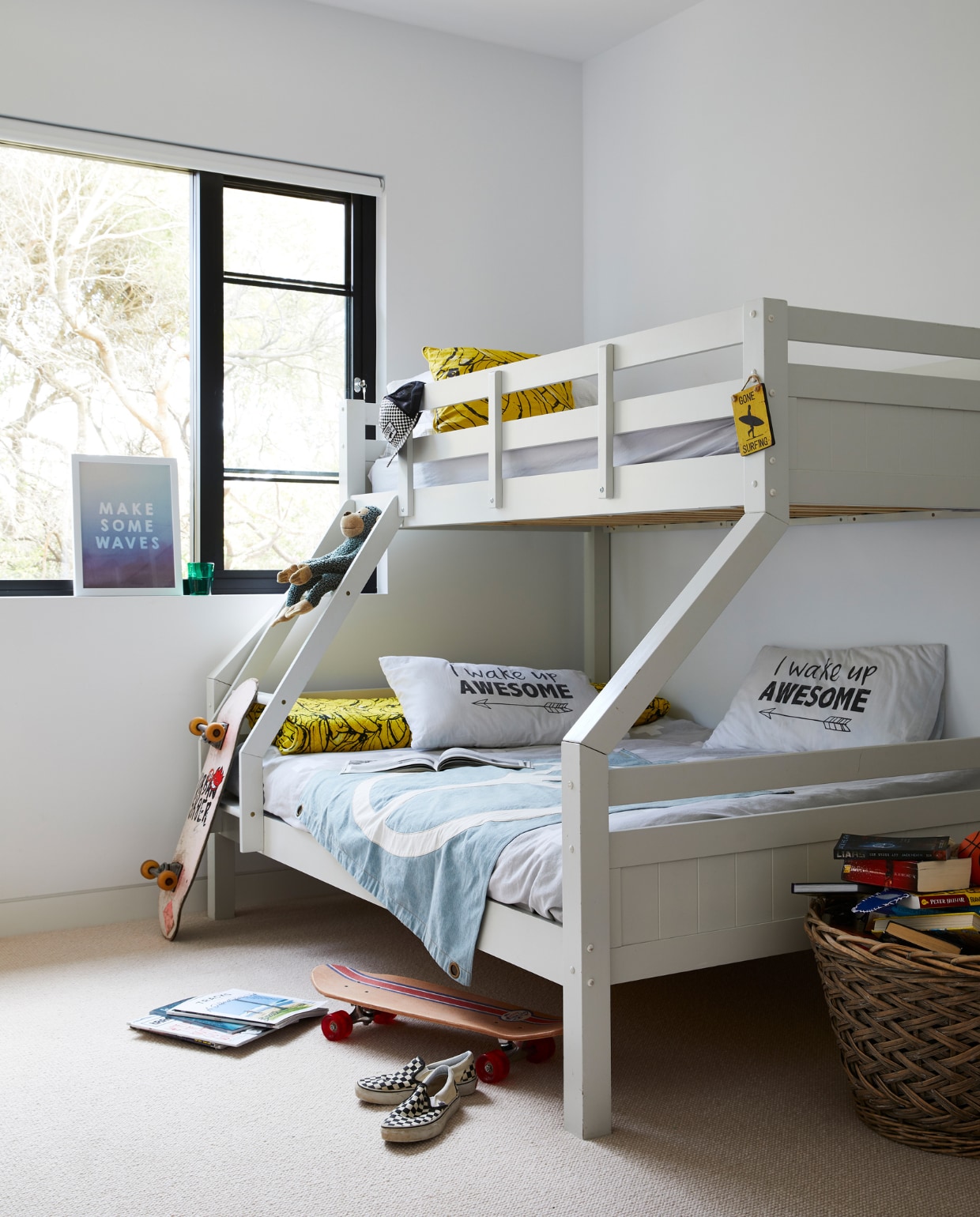 Stapelbed soortgelijk La Redoute. Overig onbekend. vtwonen special binnenkijken 07-2022 | productie Living Inside | styling Julia Green | fotografie Armelle Habib