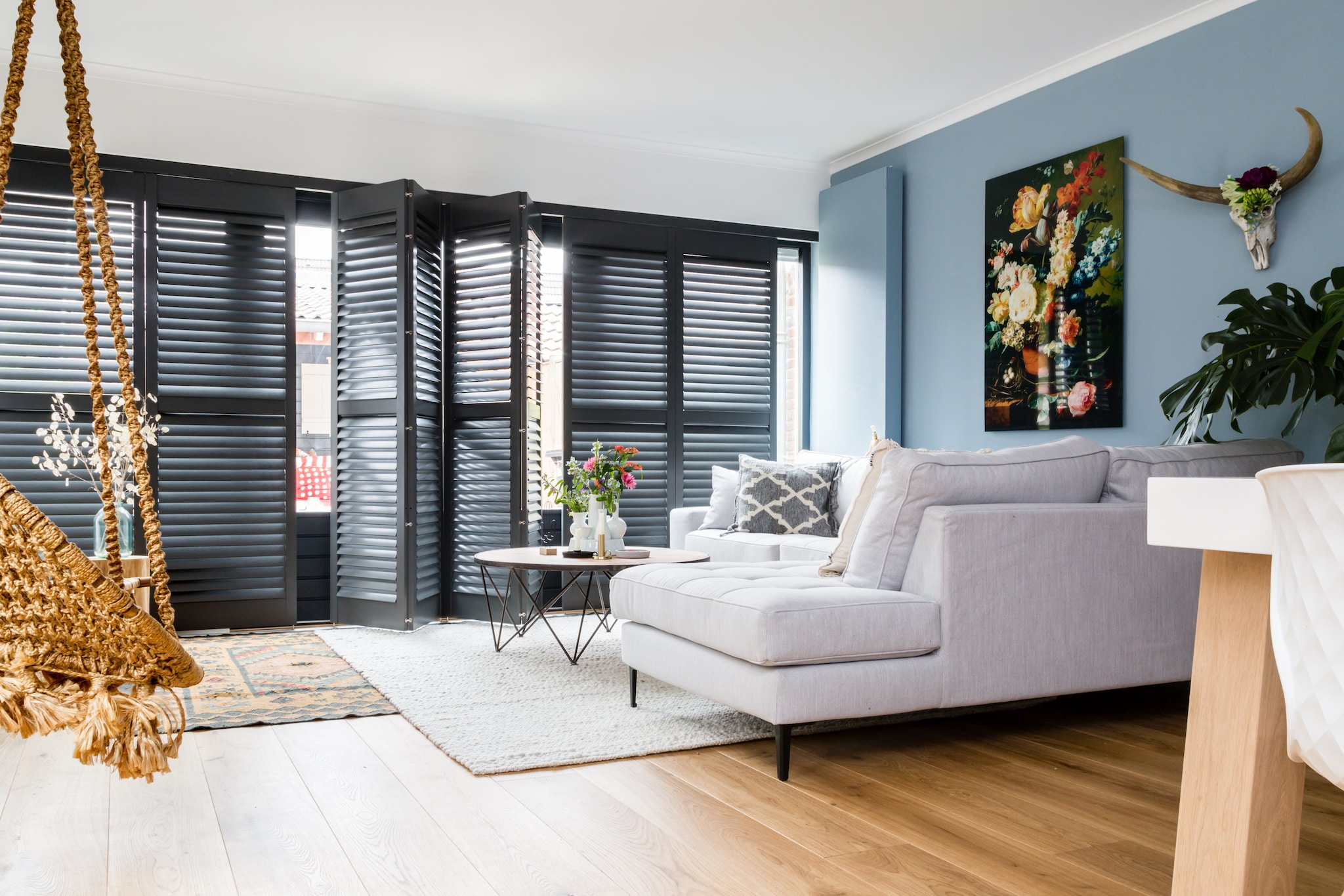 laat het licht maar binnen deze shutters zijn perfect voor openslaande tuindeuren en in de serre