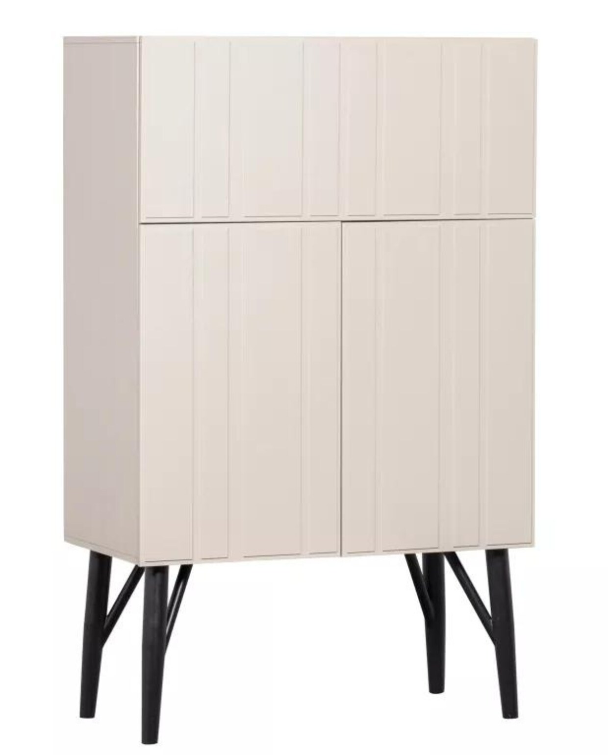 Witte grenen wijnkast de Miller van Woood, 90x46x146 cm (bxdxh) (flinders.nl) Woood | flinders