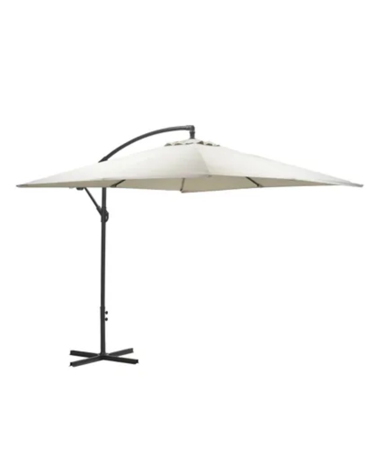 Garden Impressions Corfu parasol 250x290 cm (bxh) donker grijs - zand Praxis