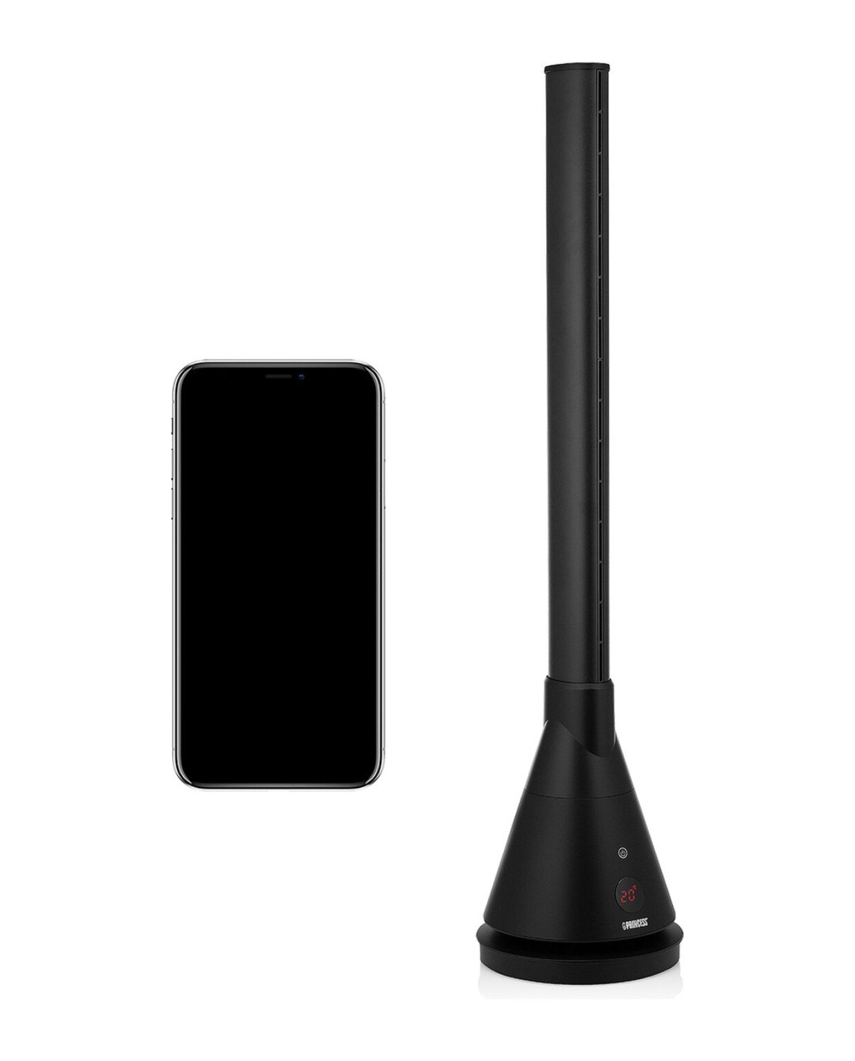 Zwarte Princess 347000 Smart Heating and Cooling Tower + App,  ø 23 cm (bol.com) Princess | bol.com