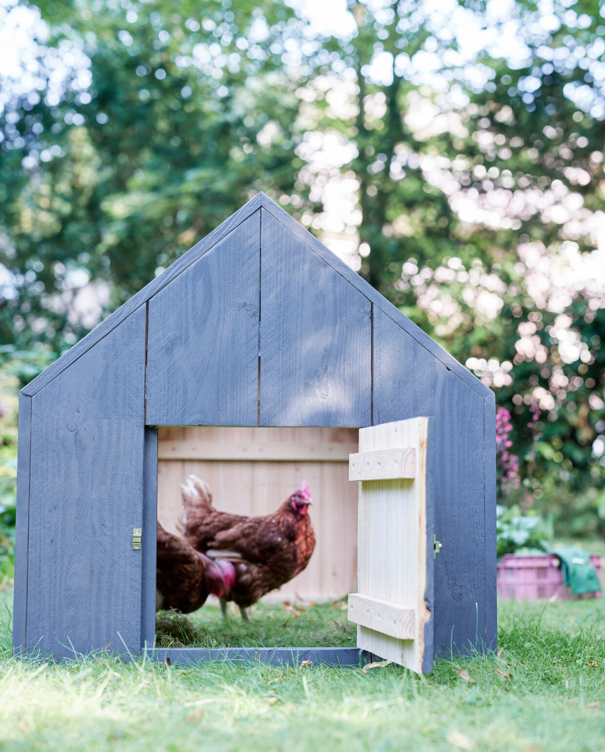 Gieter Grace (loods5.nl). Krat (intratuin.nl). Tuinhandschoenen (dille-kamille.nl). vtwonen 05-2022 TUIN special | DIY | styling Moniek Visser | fotografie Sven Benjamins