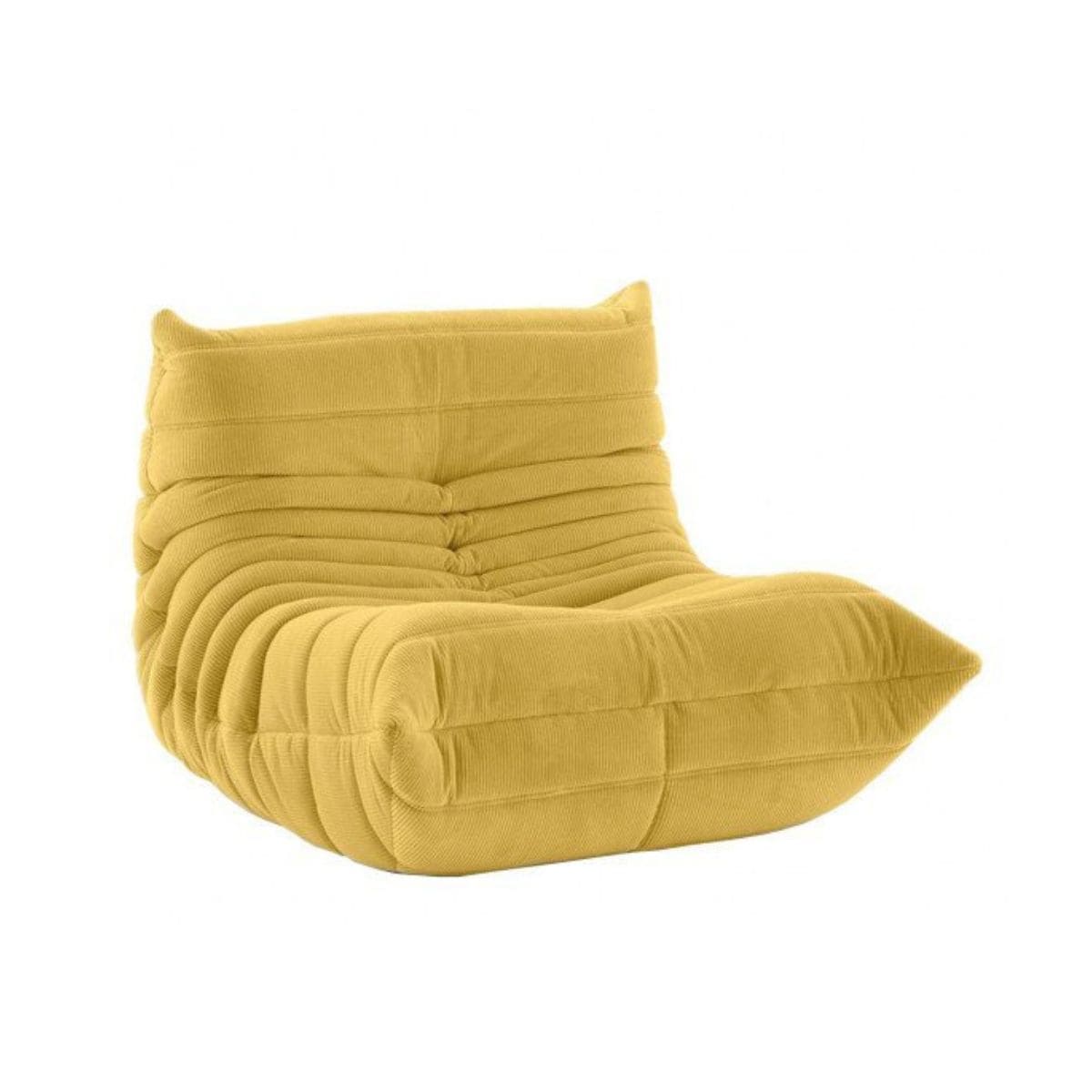Togo Fauteuil in de kleur Cordue Moutarde, € 2105, Ligne Roset MisterDesign