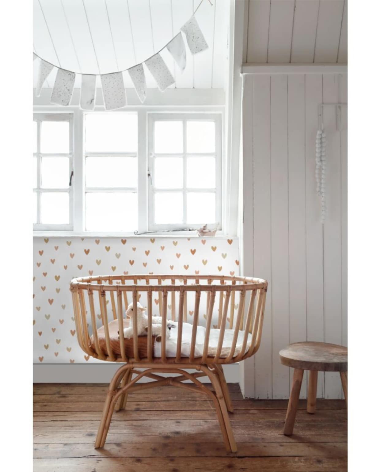 Babykamer behang Hartjes van Esta home in terracotta en roze,  139360 (vtwonen.nl/shop) ESTAhome