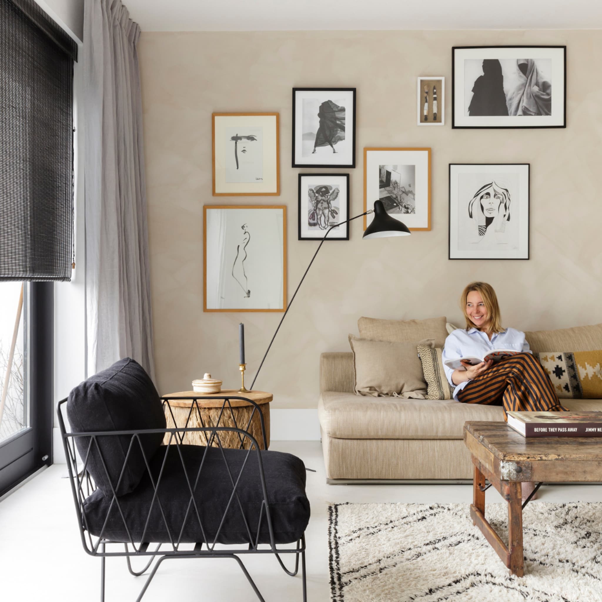 binnenkijken zwart beige interieur