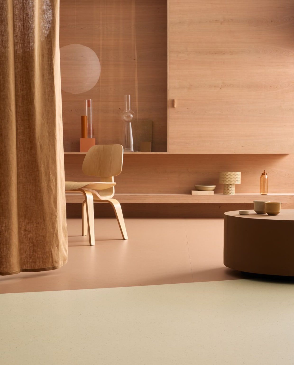 hebben deze marmoleum vloer met de looks en smaak van chocola