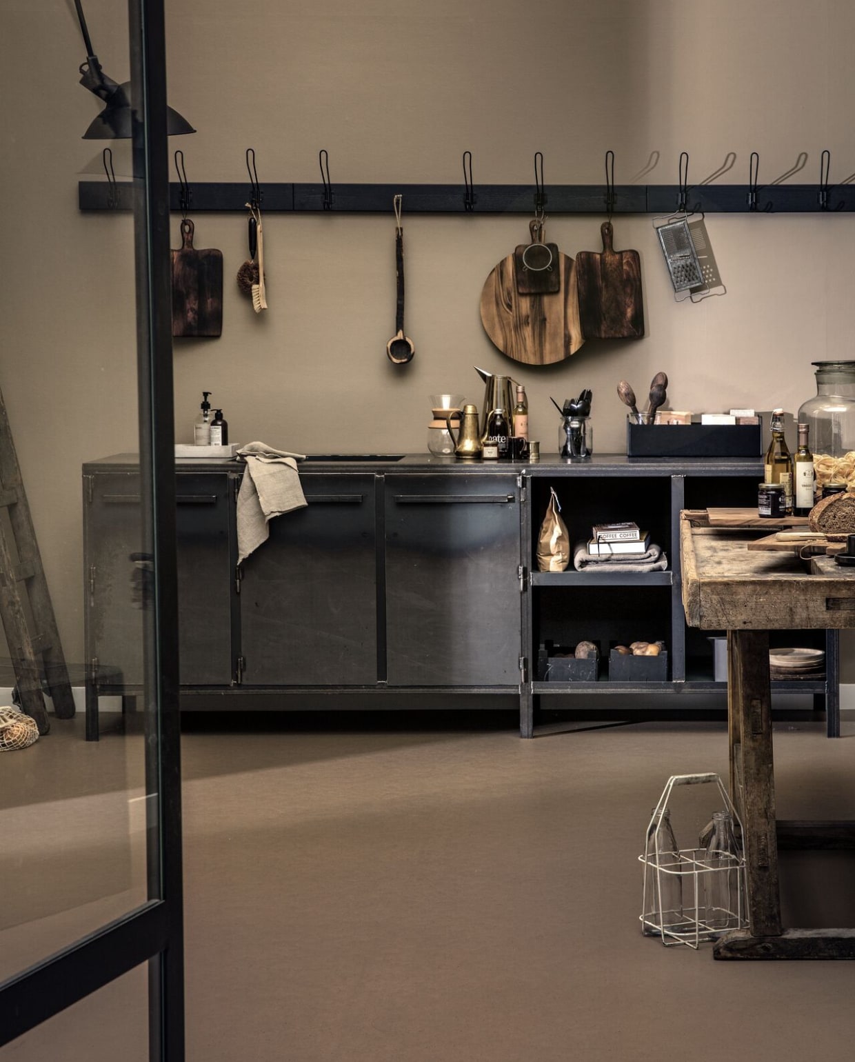 hebben deze marmoleum vloer met de looks en smaak van chocola
