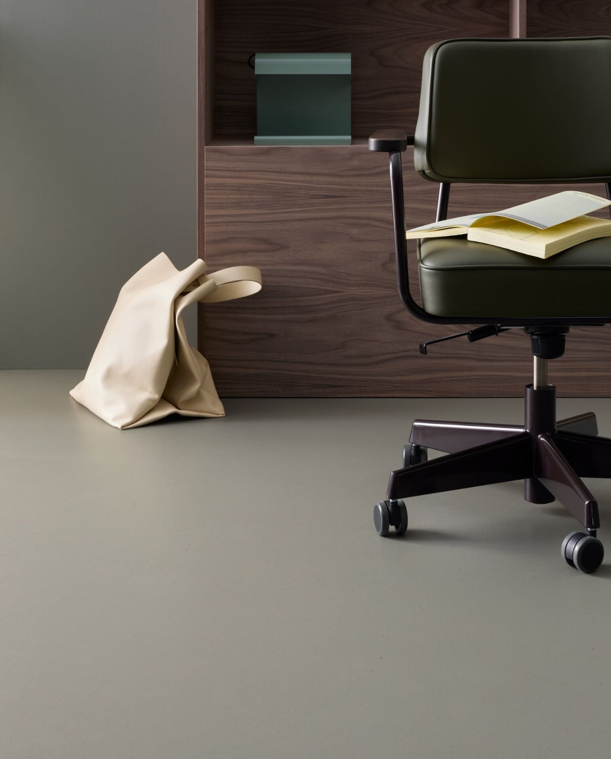 hebben deze marmoleum vloer met de looks en smaak van chocola