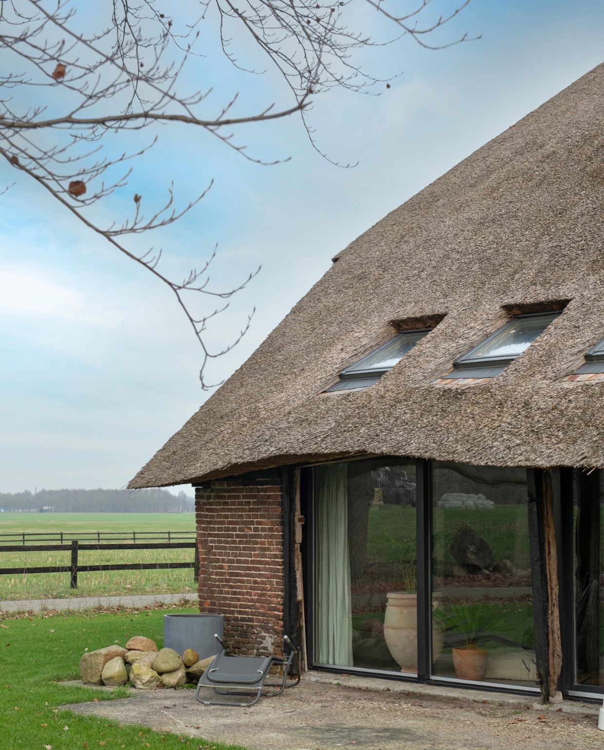 Rietgedekte schuurwoning Rietgedekte schuurwoning