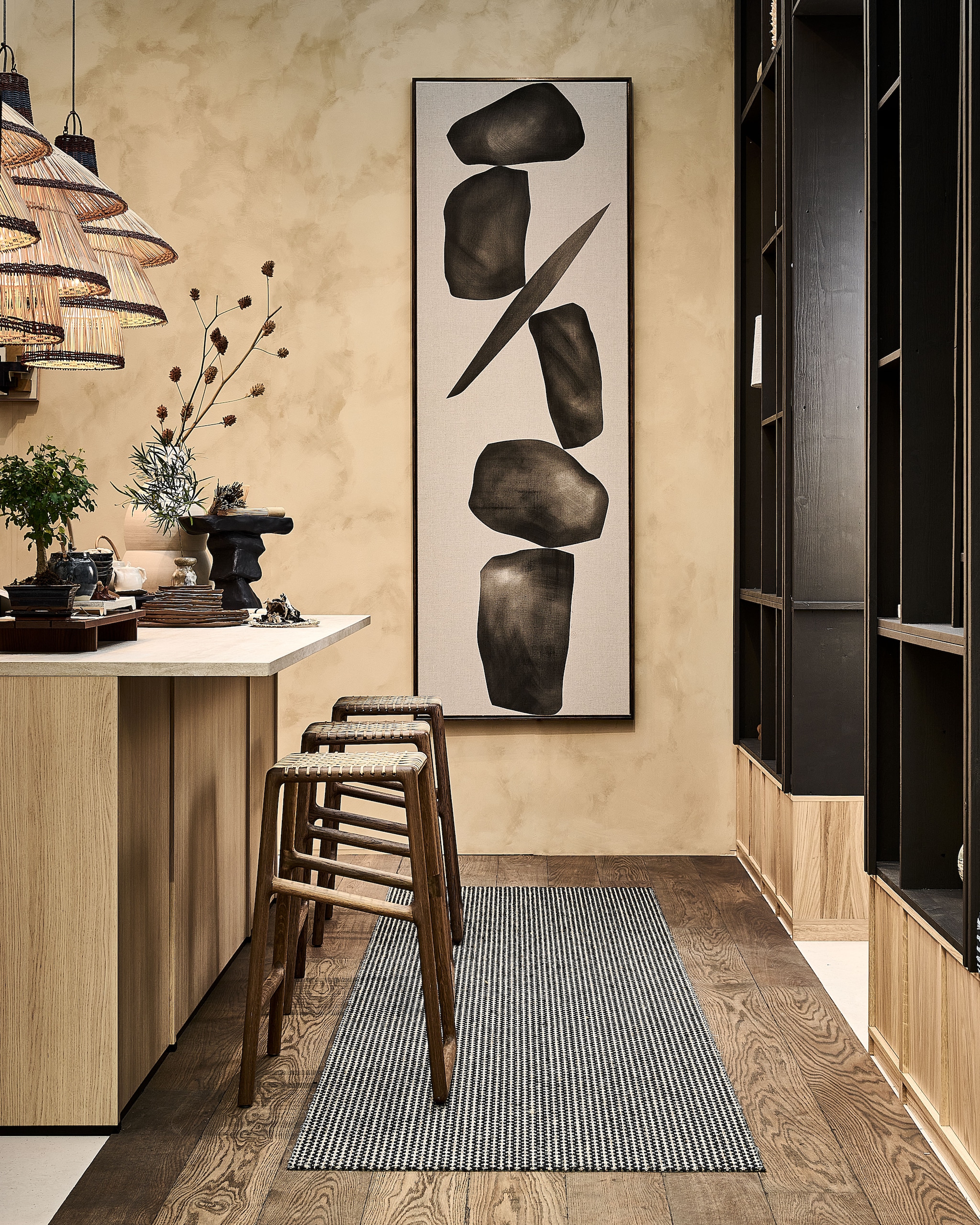 vt wonen &amp; design beurs 2023 Midnight Japandi van Liza vtwonen | Fotografie Sjoerd Eickmans, styling Liza Wassenaar