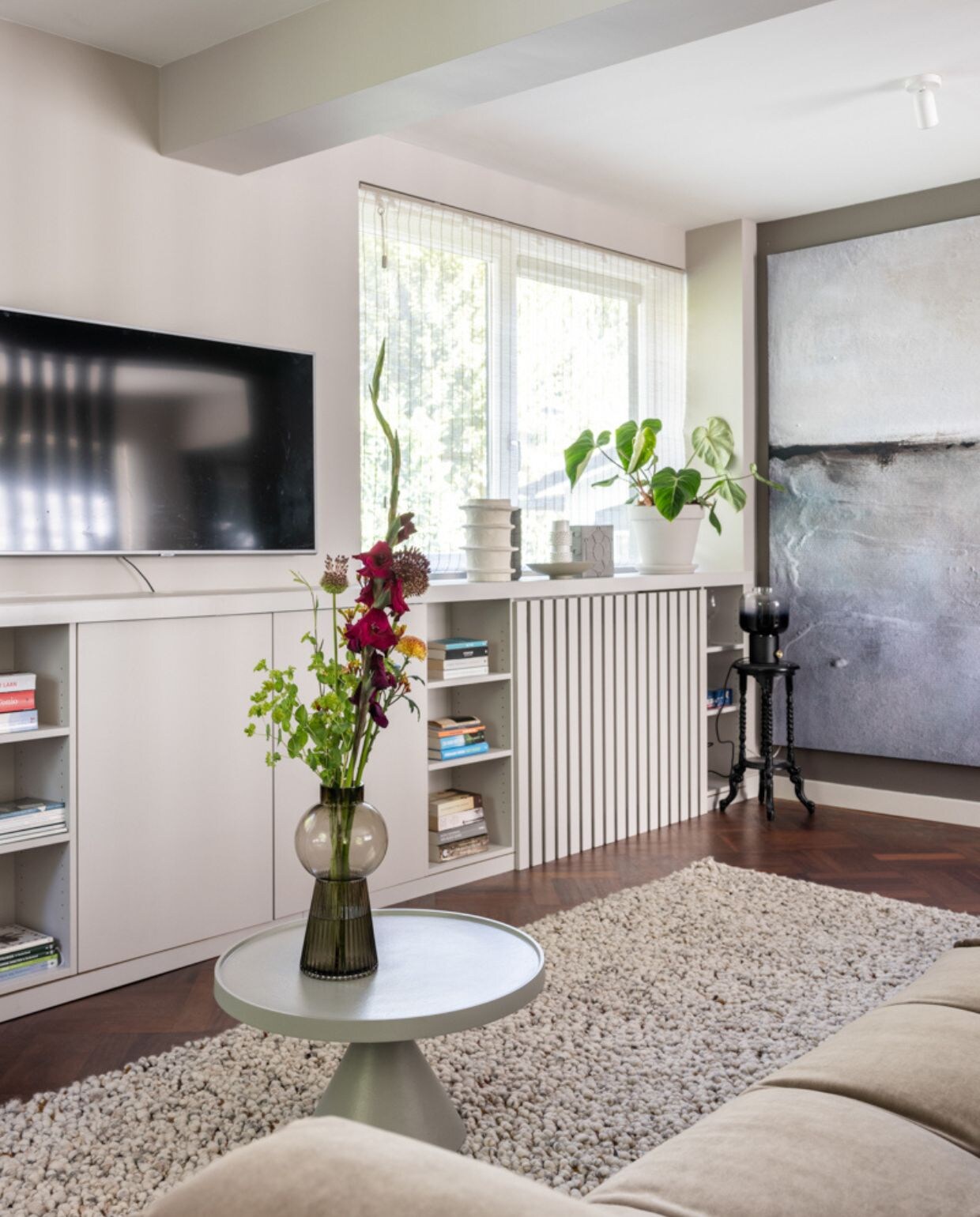 Weer verliefd op je huis aflevering 4 seizoen 19, Fietje in Hilversum, tv-hoek Weer verliefd op je huis aflevering 4 seizoen 19 | styling Fietje Bruijn | fotografie Margriet Hoekstra