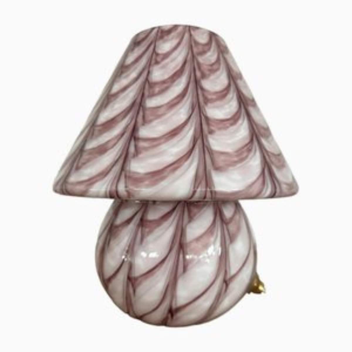 Murano Glass Mushroom Table Lamp, 1990s from Made Murano Glass Pamono