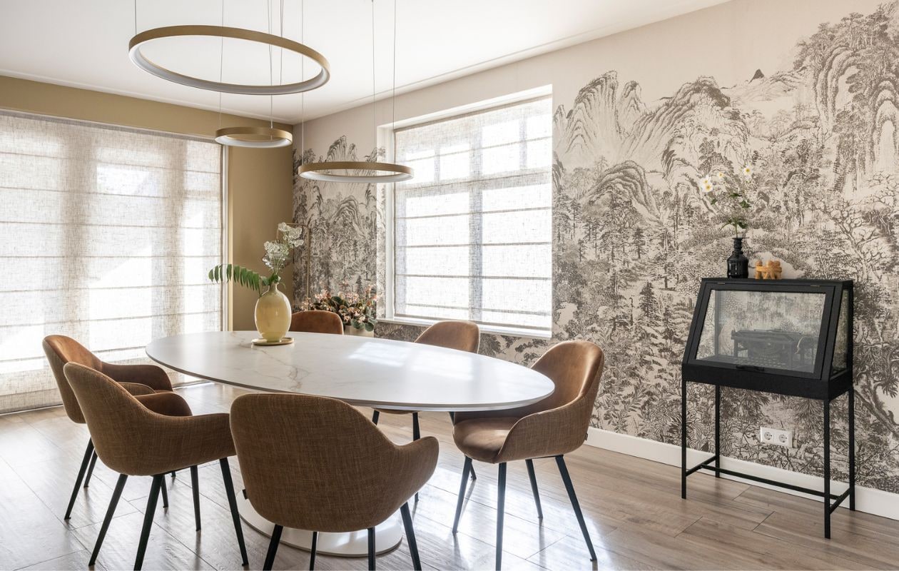 Weer verliefd op je huis aflevering 8 seizoen 19, Frans in Vlijmen, eethoek Weer verliefd op je huis aflevering 8 seizoen 19 | styling Frans Uyterlinde | fotografie Margriet Hoekstra