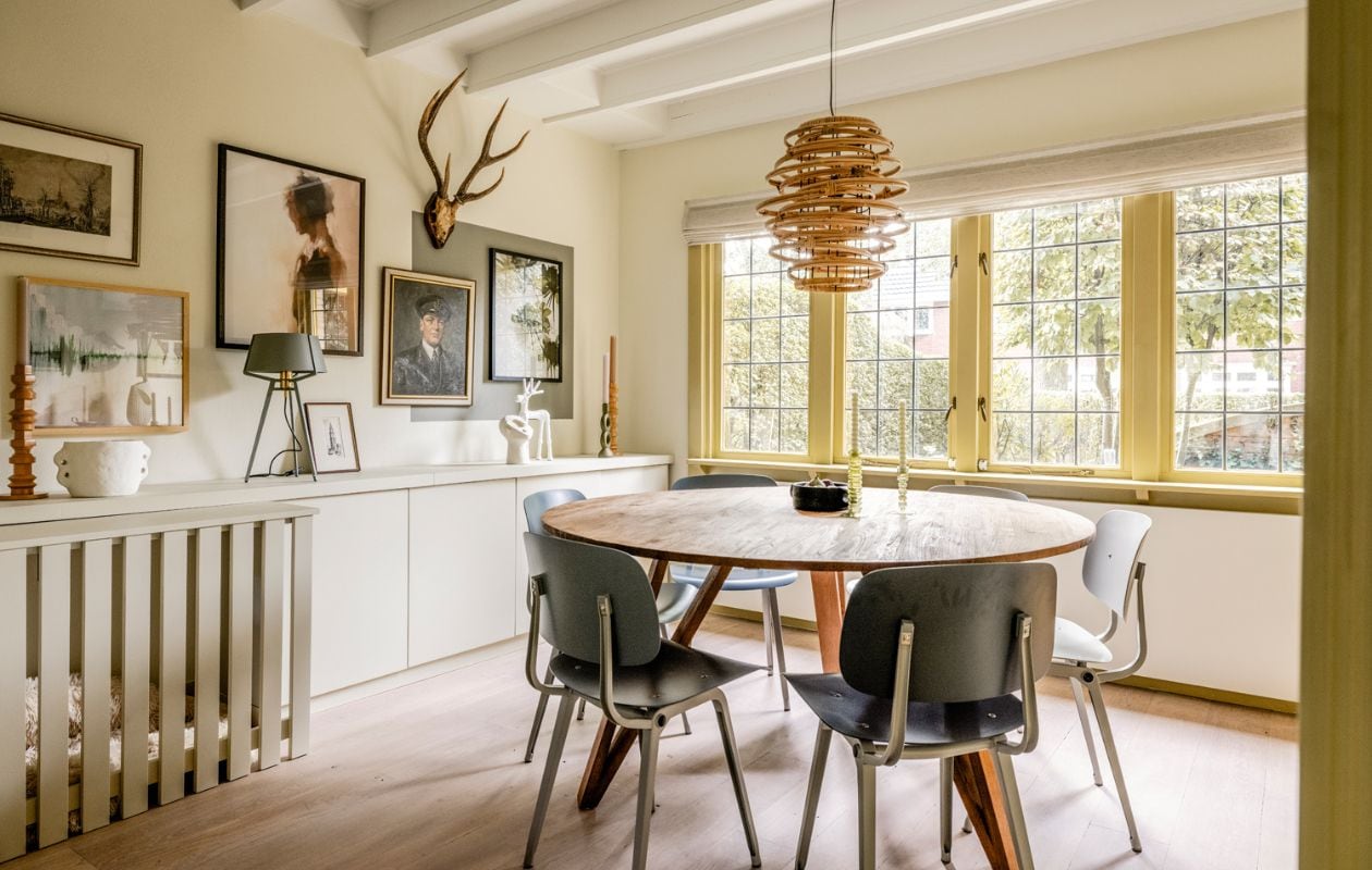 Weer verliefd op je huis aflevering 9 seizoen 19, Fietje in Haarlem, eethoek Weer verliefd op je huis aflevering 9 seizoen 19 | styling Fietje Bruijn | fotografie Sonja Velda