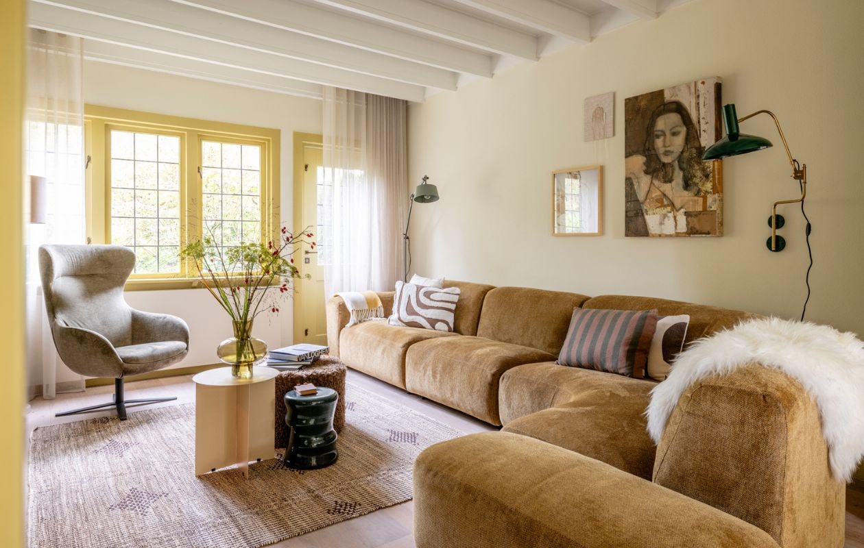 Weer verliefd op je huis aflevering 9 seizoen 19, Fietje in Haarlem, zitkamer Weer verliefd op je huis aflevering 9 seizoen 19 | styling Fietje Bruijn | fotografie Sonja Velda