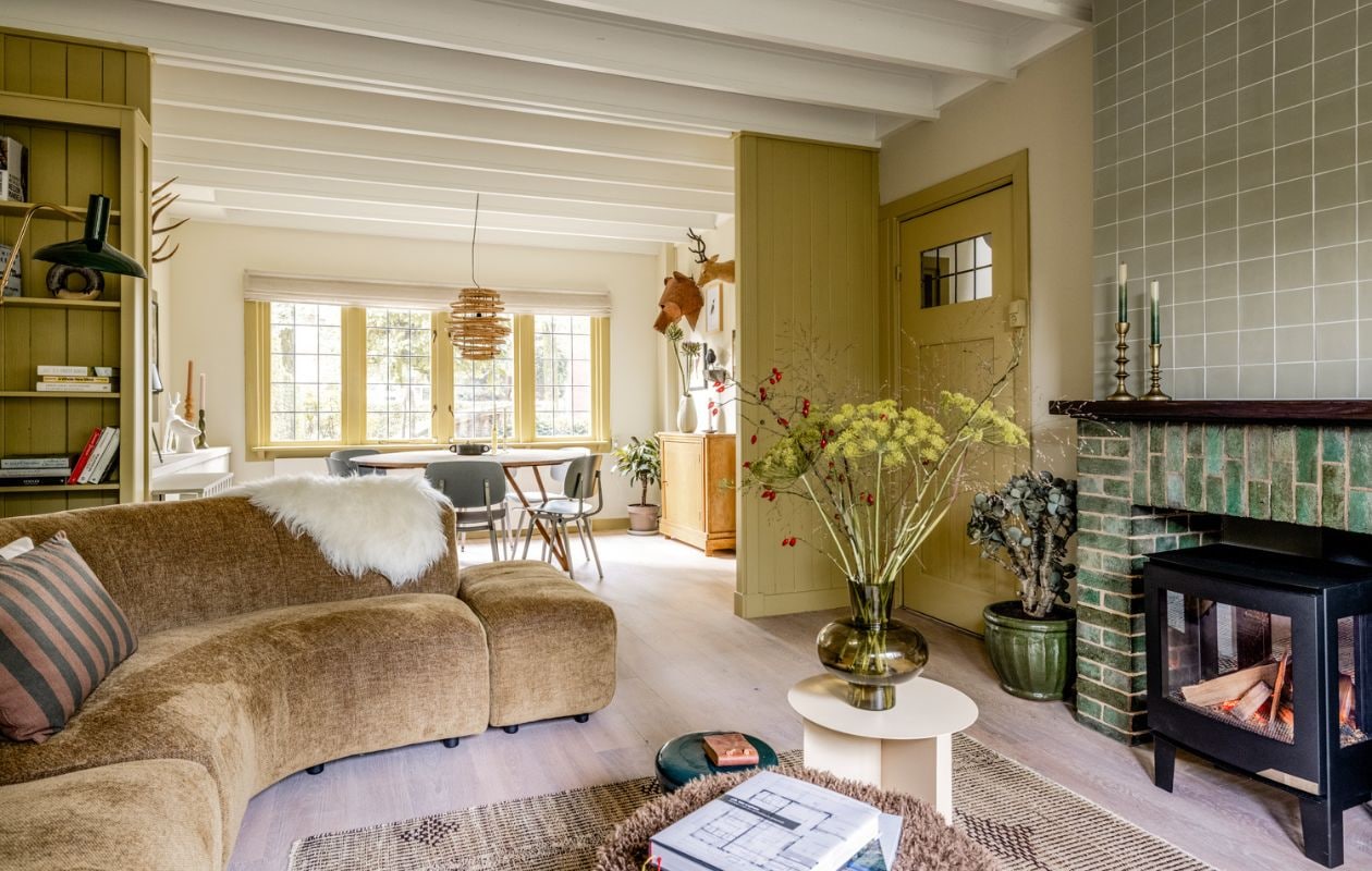 Weer verliefd op je huis aflevering 9 seizoen 19, Fietje in Haarlem, zithoek Weer verliefd op je huis aflevering 9 seizoen 19 | styling Fietje Bruijn | fotografie Sonja Velda