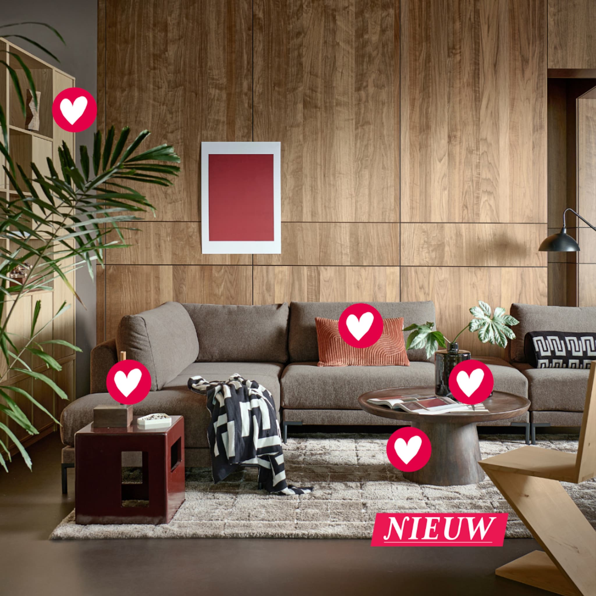 woonkamer jaren 80 stijl in een nieuw jasje
