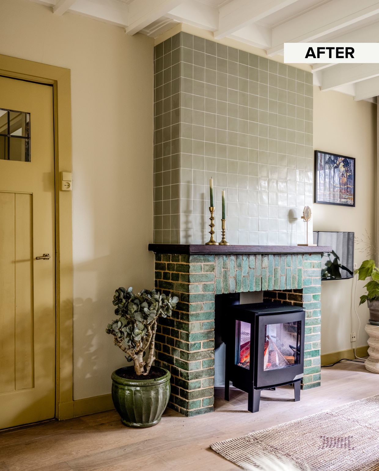 Weer verliefd op je huis aflevering 9 seizoen 19, Fietje in Haarlem, haard Weer verliefd op je huis aflevering 9 seizoen 19 | styling Fietje Bruijn | fotografie Sonja Velda