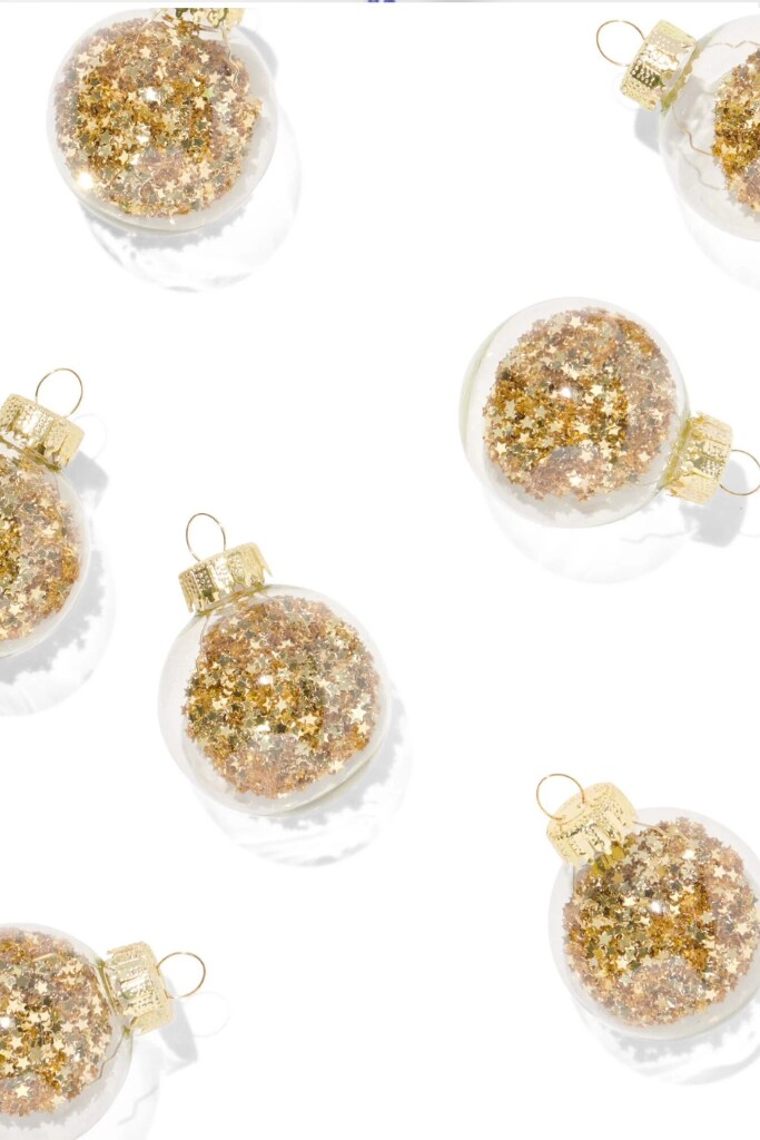 Glazen kerstballen confetti goud HEMA
