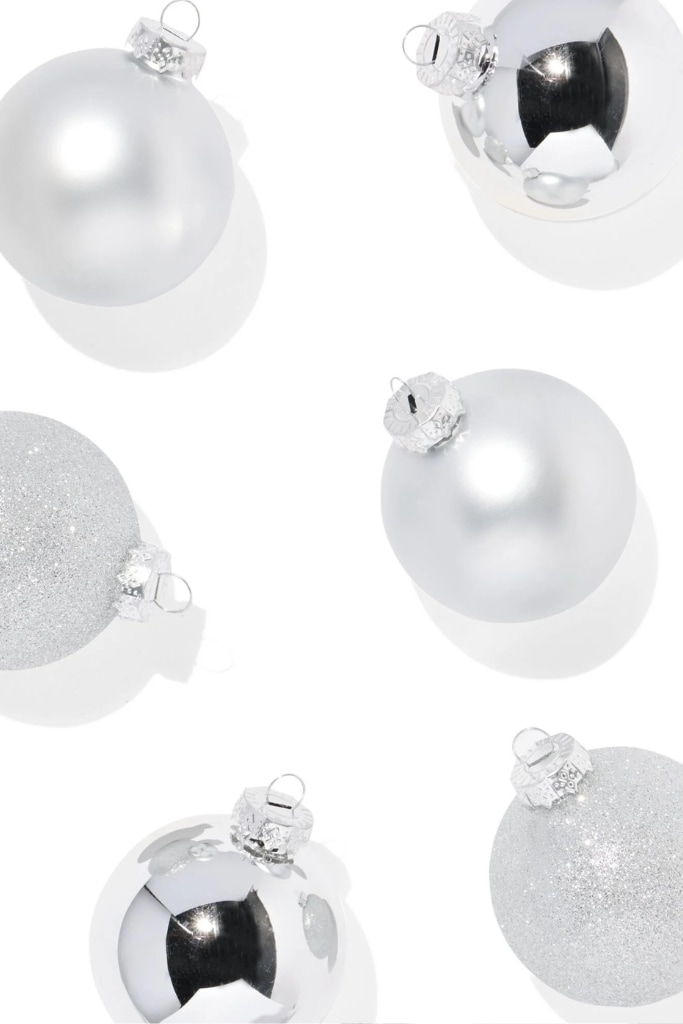 Plastic kerstballen zilver, Hema HEMA