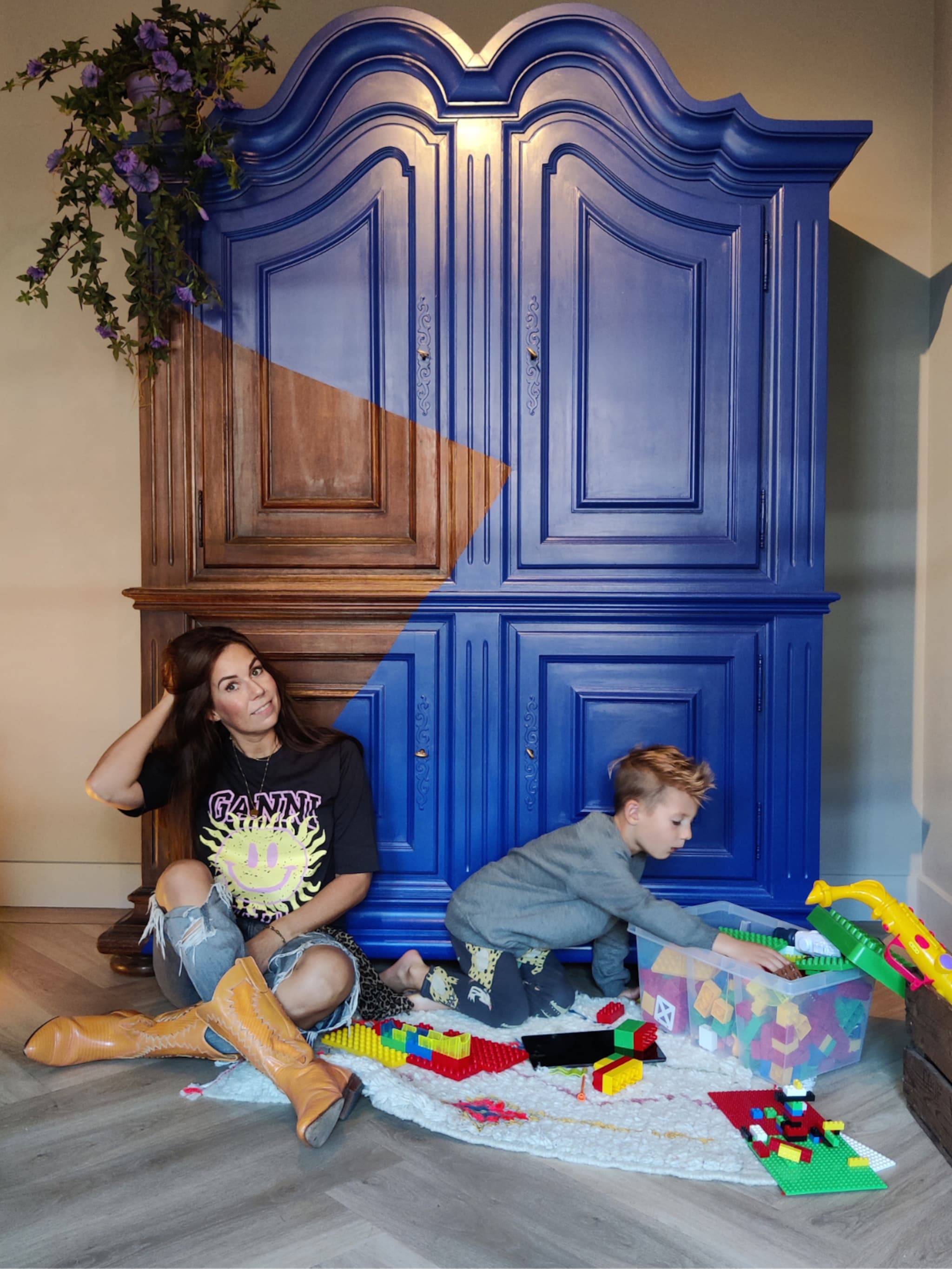 hans over het kleurrijke interieur van anne marie het oogt strak en perfect