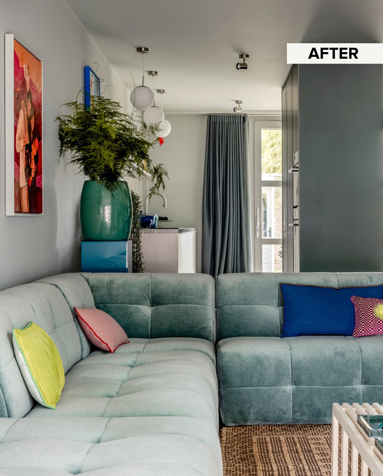 Weer verliefd op je huis aflevering 12 seizoen 19, Fietje in Nieuw-Vennep, zithoek Weer verliefd op je huis aflevering 12 seizoen 19, Fietje in Nieuw-Vennep | styling Fietje Bruijn | fotografie Sonja Velda