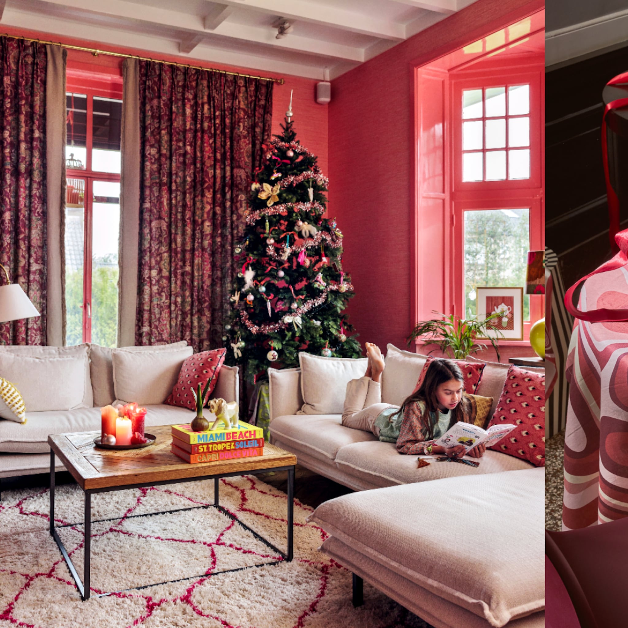 Kersthuis in roze - vtwonen 13 magazine