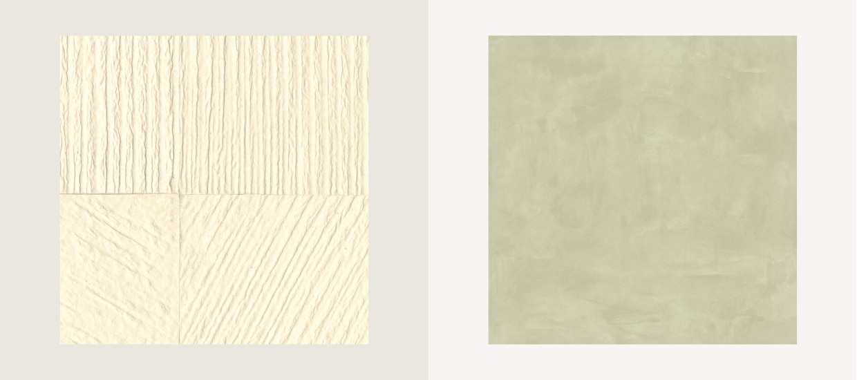Foto 1: behang Elitis | Foto 2: behang eijffinger