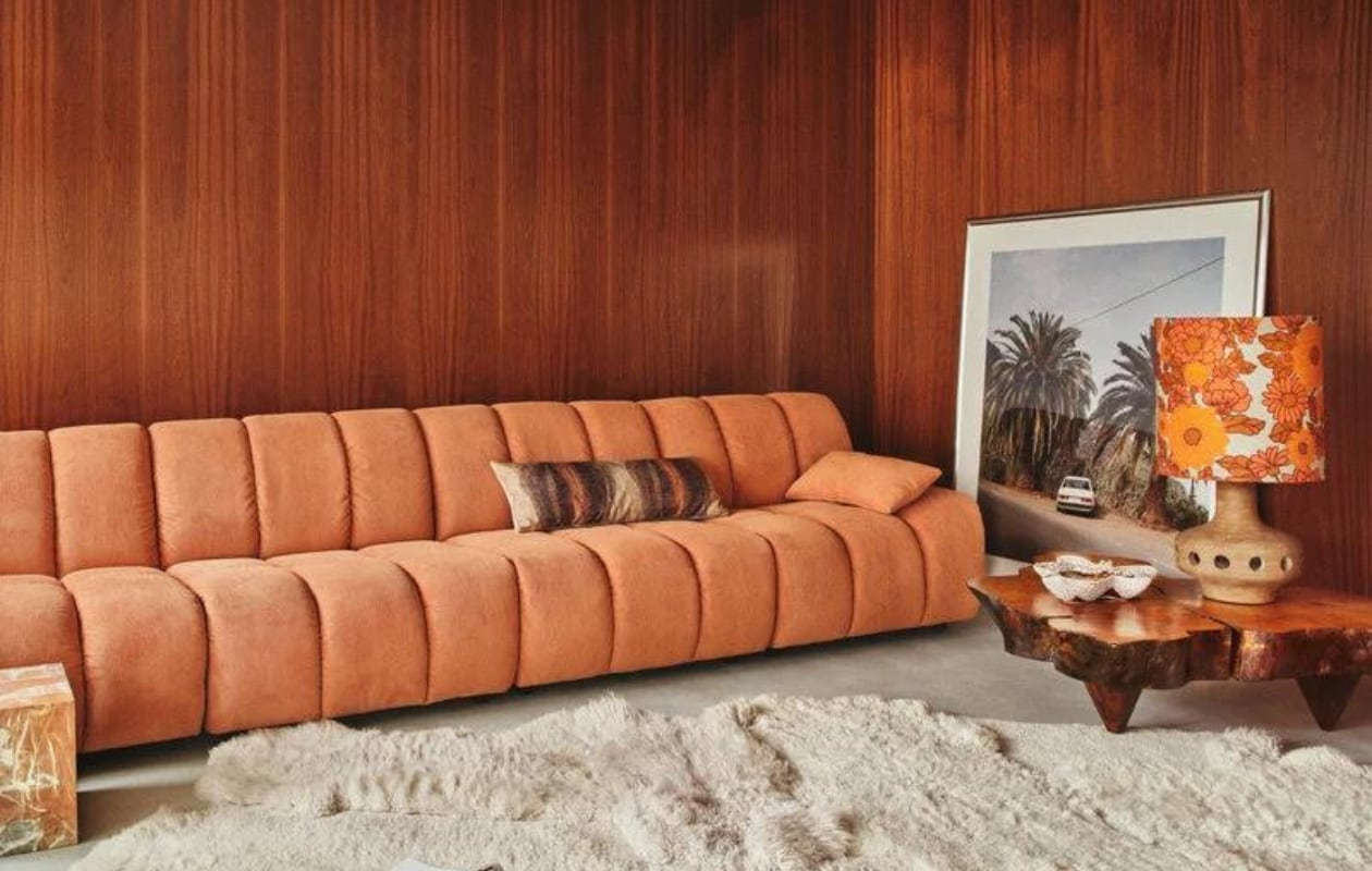Retro woonkamer, bank HKliving