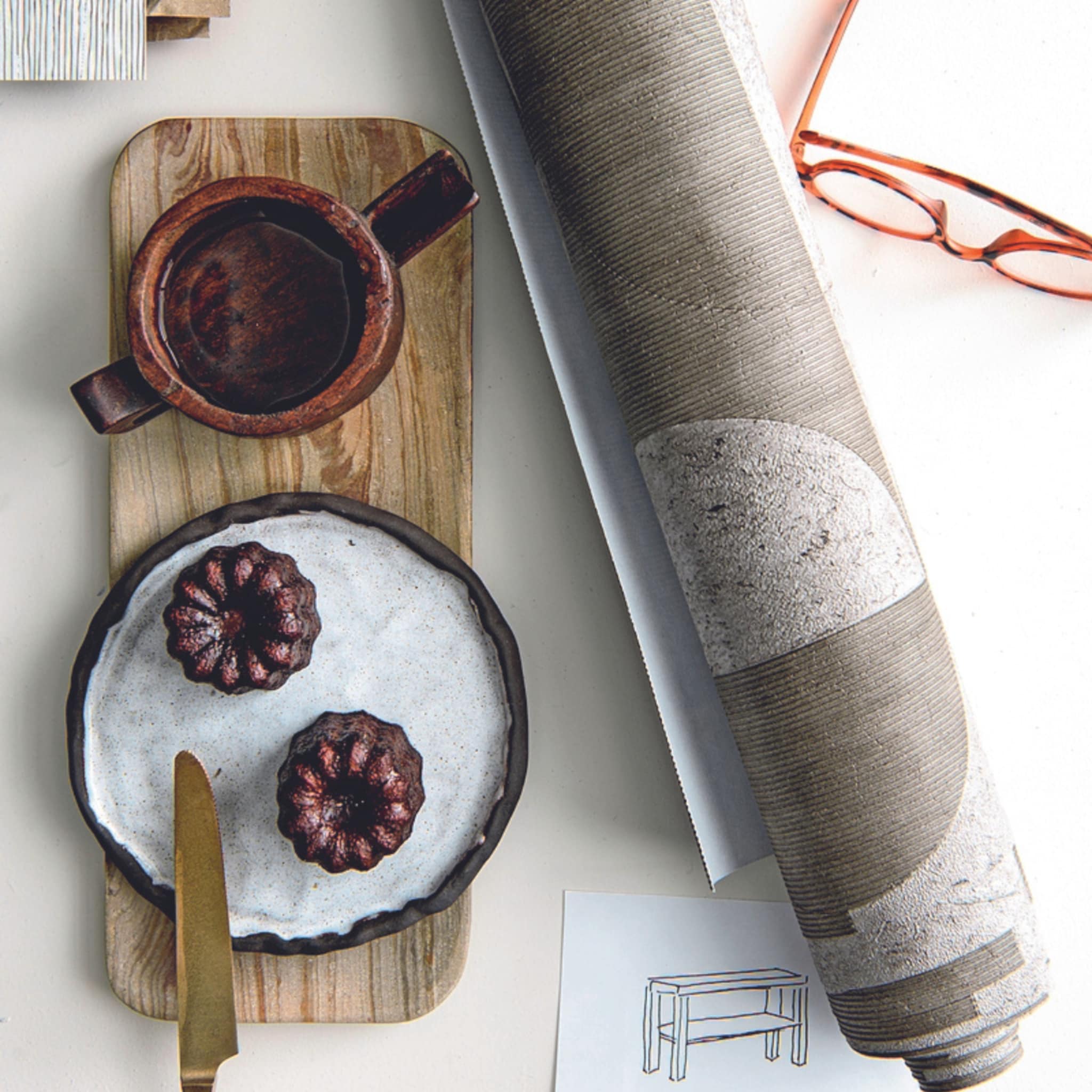 zelf een bijzettafel behangen