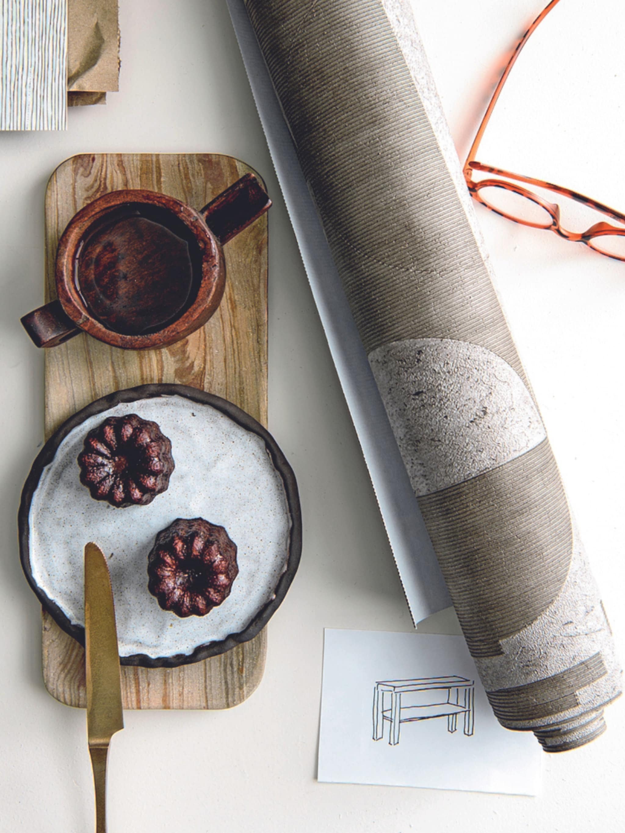 zelf een bijzettafel behangen