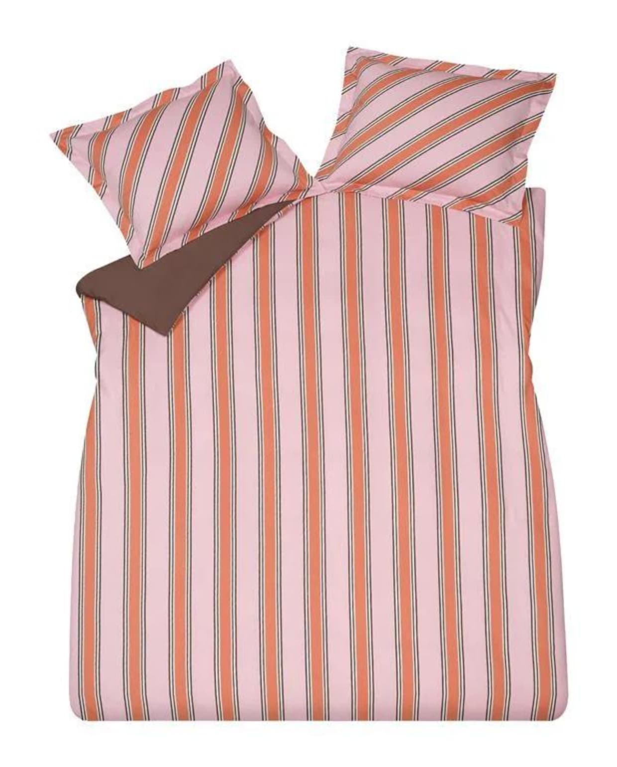 Vandyck Preppy stripe dekbedovertrek 200 x 200/220 cm pink vtwonen by fonQ