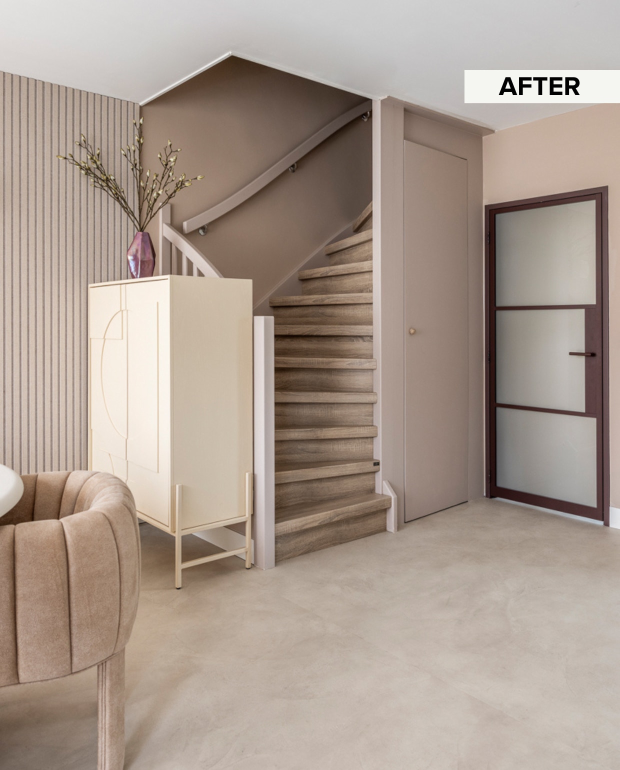 Weer verliefd op je huis aflevering 6 seizoen 20, Eva in Badhoevedorp, trap Weer verliefd op je huis aflevering 6 seizoen 20 | styling Eva van de Ven | fotografie Margriet Hoekstra