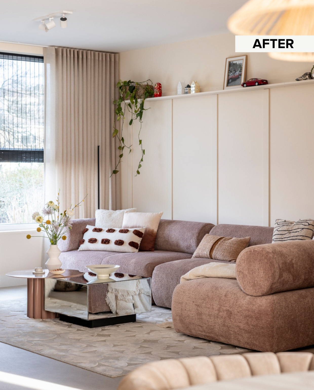 Weer verliefd op je huis aflevering 6 seizoen 20, Eva in Badhoevedorp, zithoek Weer verliefd op je huis aflevering 6 seizoen 20 | styling Eva van de Ven | fotografie Margriet Hoekstra