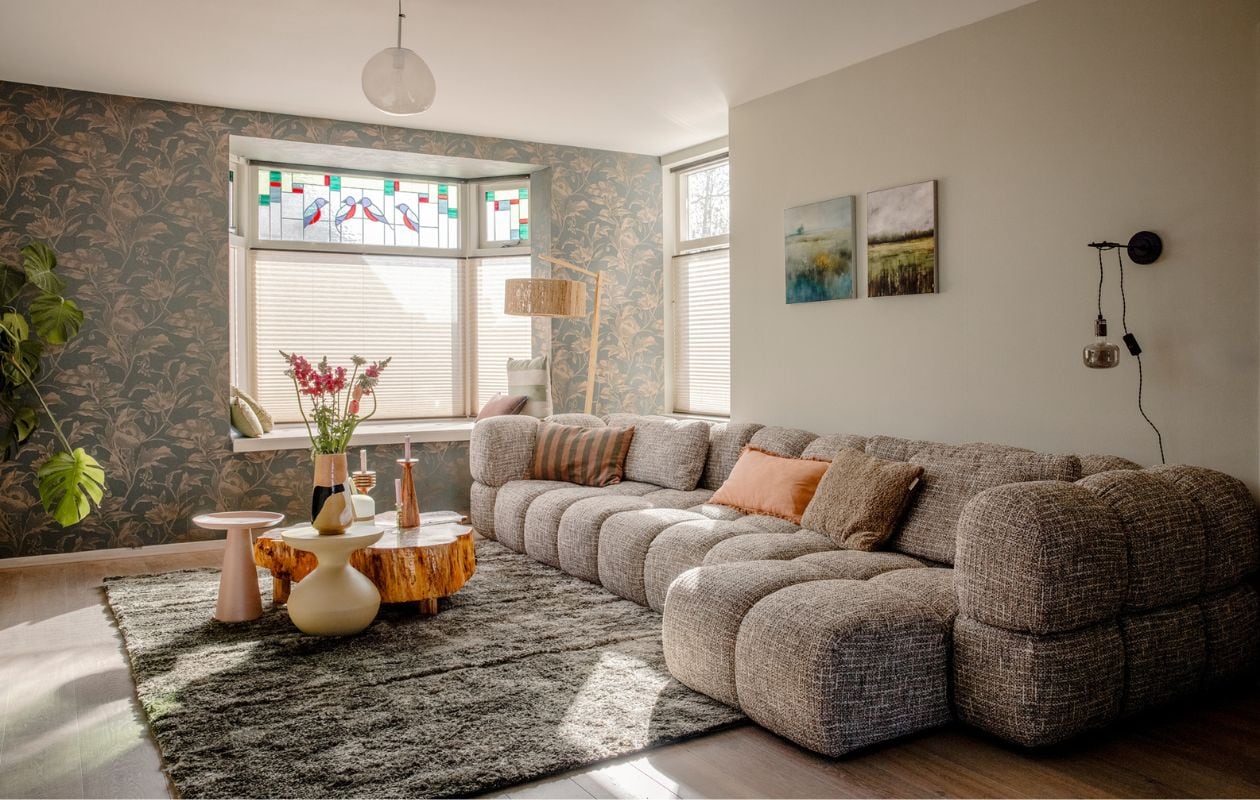 Weer verliefd op je huis aflevering 8 seizoen 20, Fietje in Oostwoud, zitkamer Weer verliefd op je huis aflevering 8 seizoen 20 | styling Fietje Bruijn | fotografie Sonja Velda