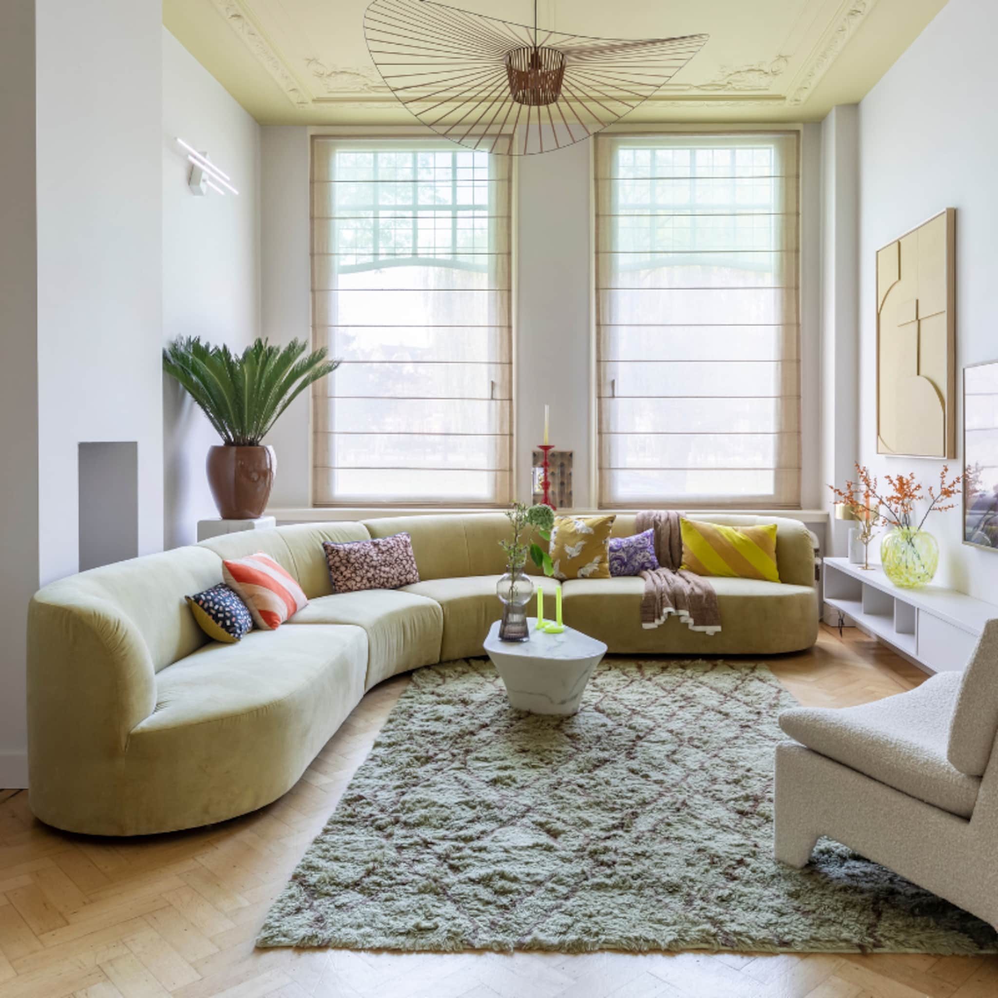 ronde bank als eyecatcher in huis