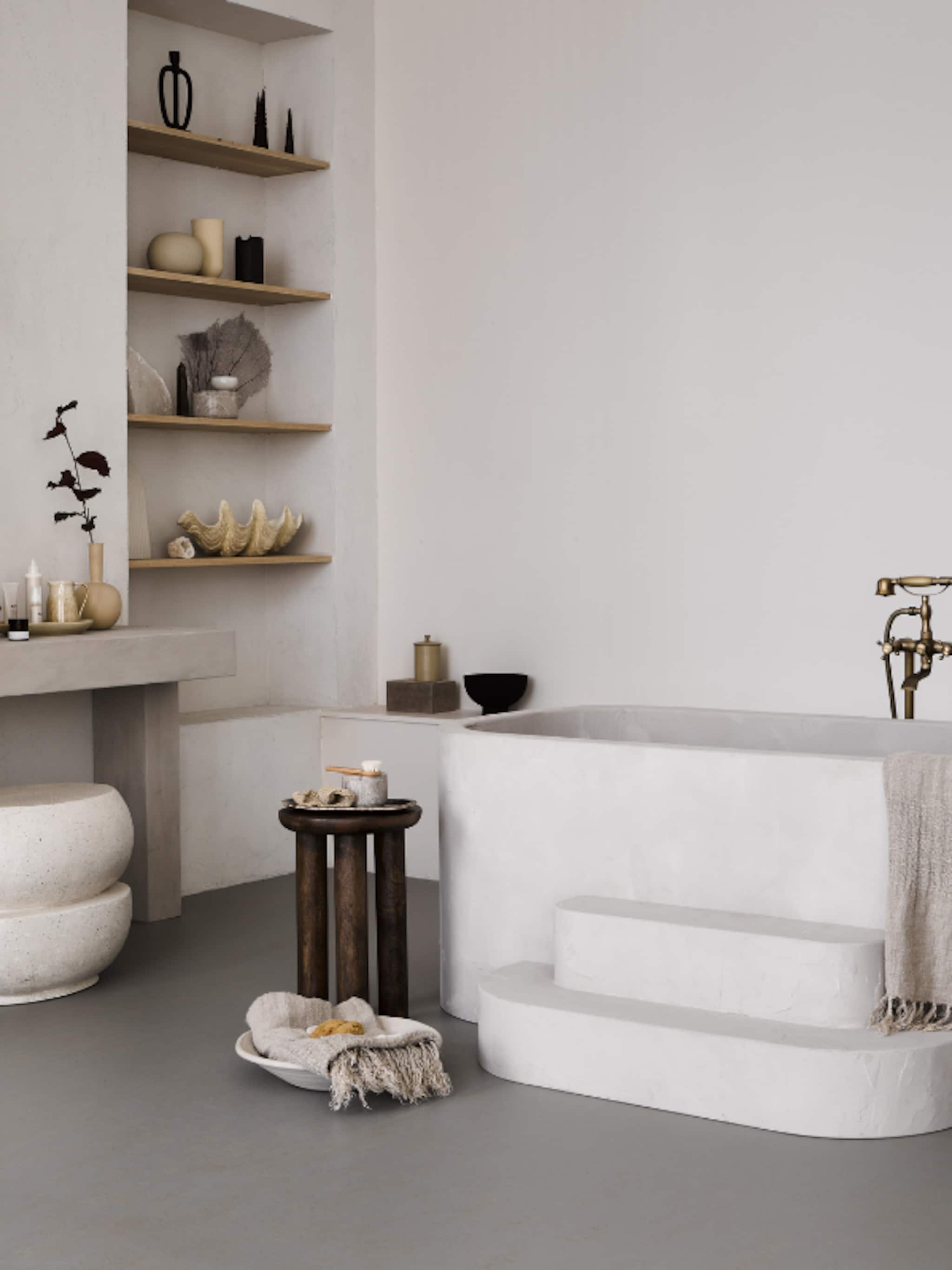 rustig en natuurlijk een japandi badkamer voelt als een warm bad