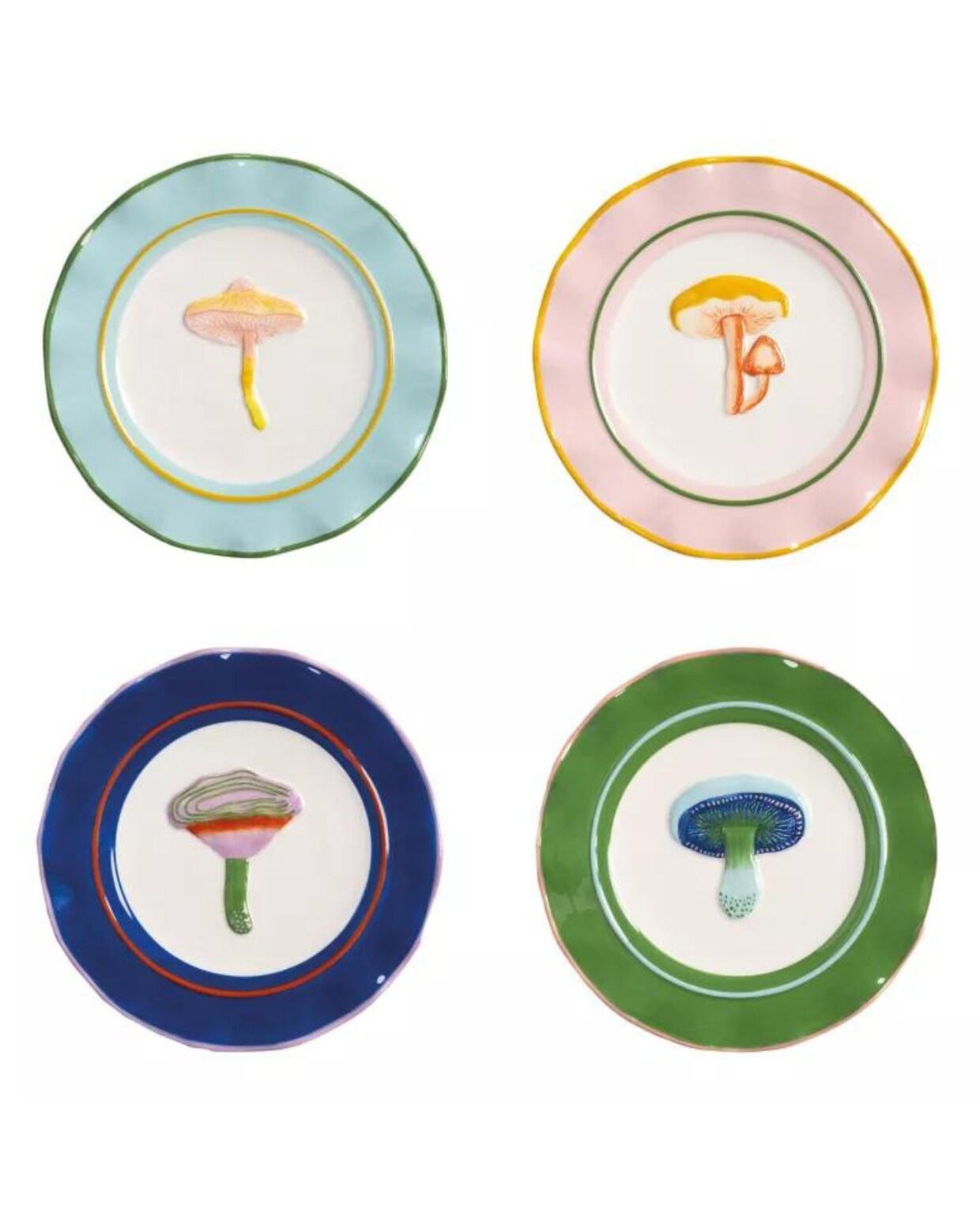 &amp;kleveringMagic Mushroom ontbijtbord Ø16 set van 4 - Flinders Flinders
