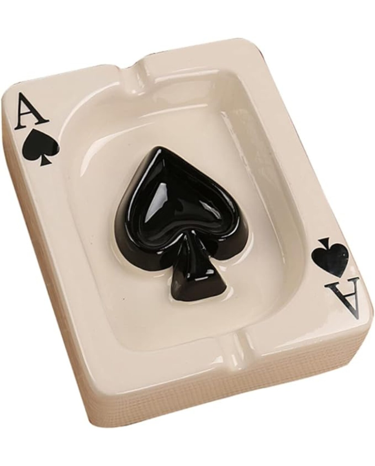 Sigarenasbak, 1 st creatieve keramische sigaret asbak tafelblad roken asbak moderne asbakken poker sigaar asbak voor buiten en binnen desktop (schoppen A) - Amazon Amazon