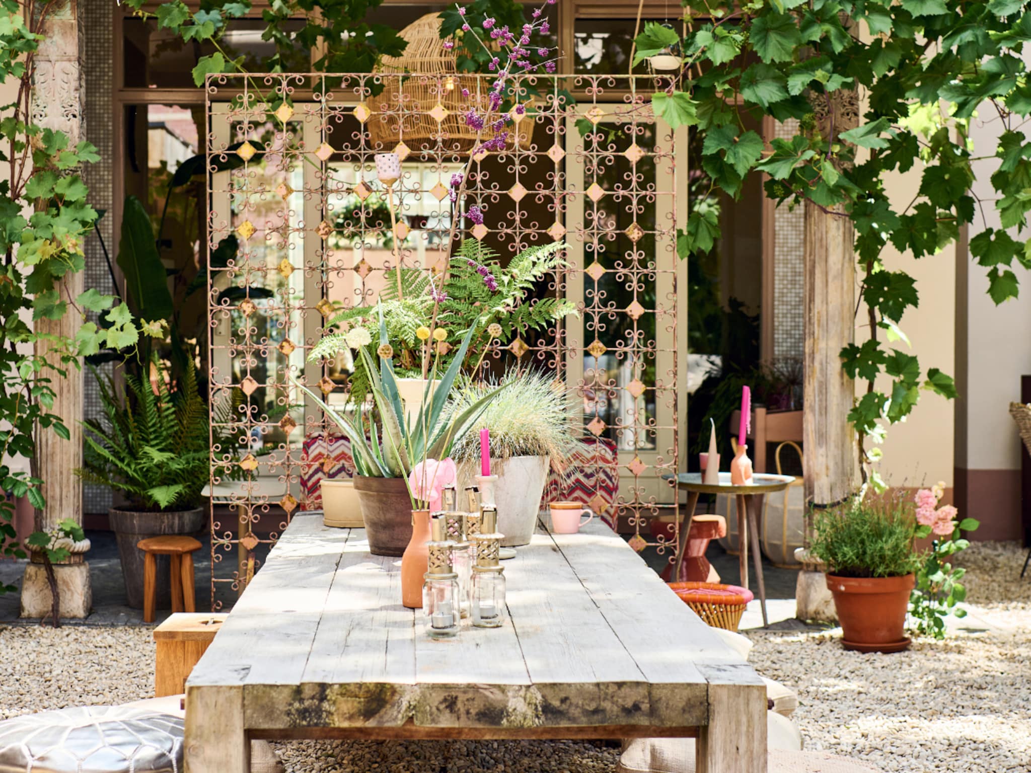 ideeen indelen lange smalle tuin