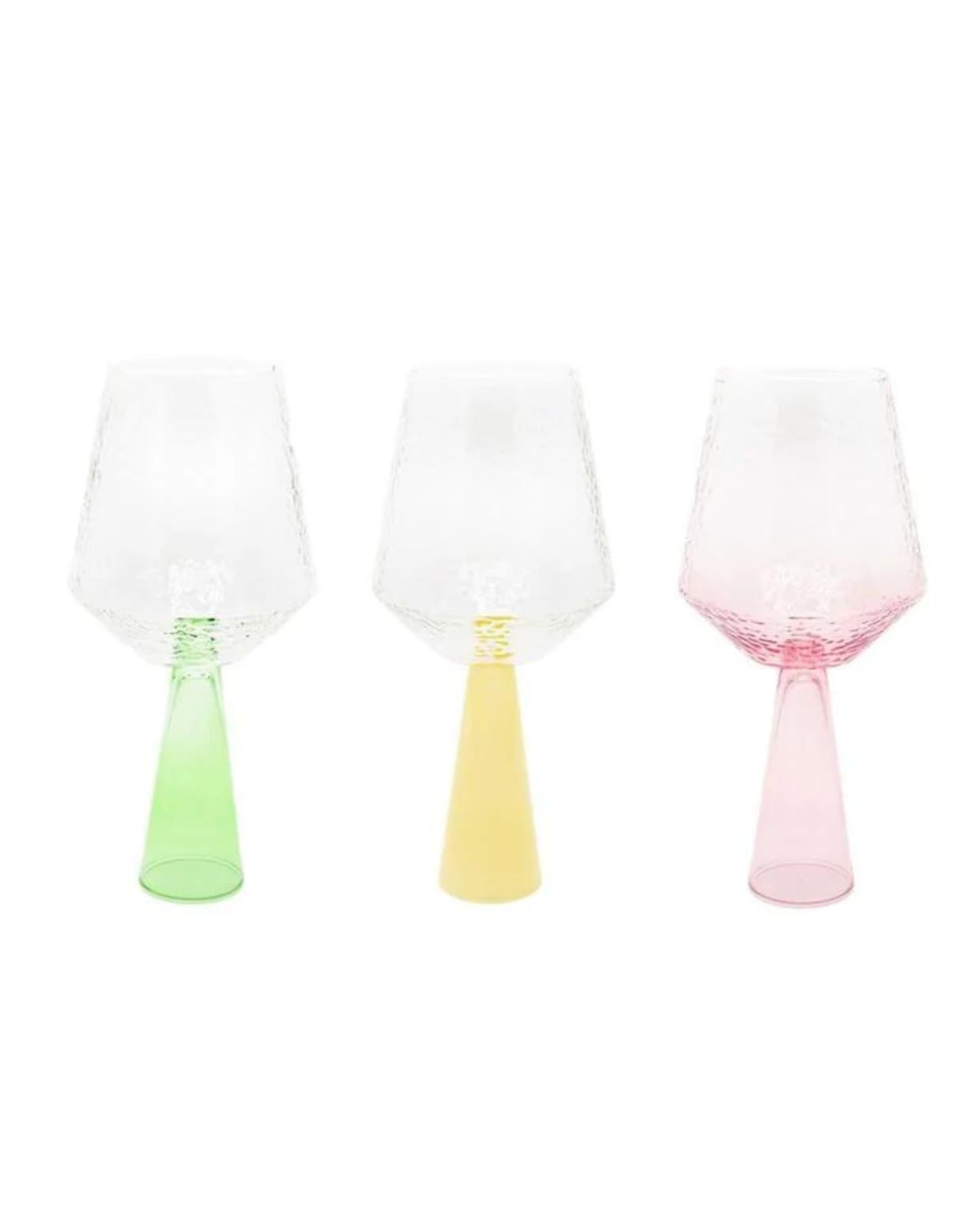 brût homeware, wijnglas claude, helder | groen, set van 2 vtwonen by fonQ