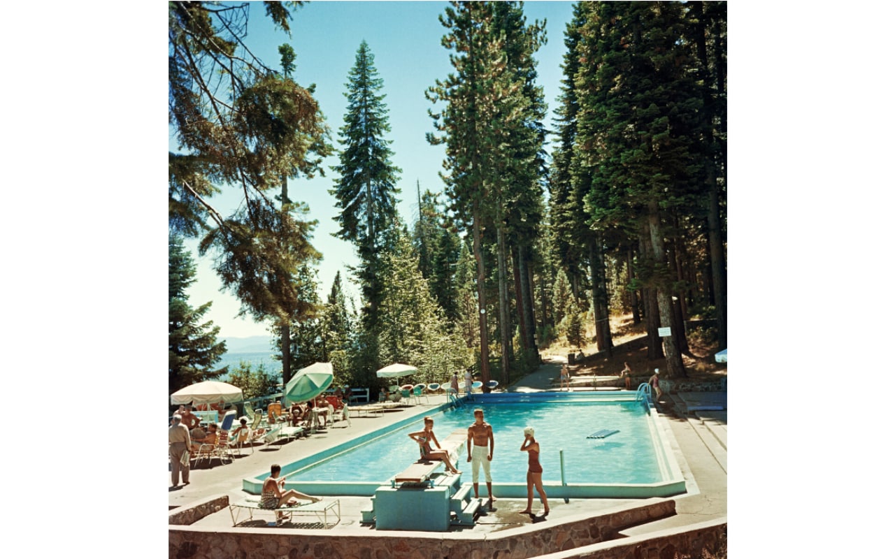 Pool At Lake TahoePreviousNextPool At Lake TahoePool At Lake TahoeReference: 7744275Bathers by a pool at the Tahoe Tavern on the shore of Lake Tahoe, California, 1959. (Photo by Slim Aarons/Hulton Archive/Getty Images) Super Gallery Amsterdam