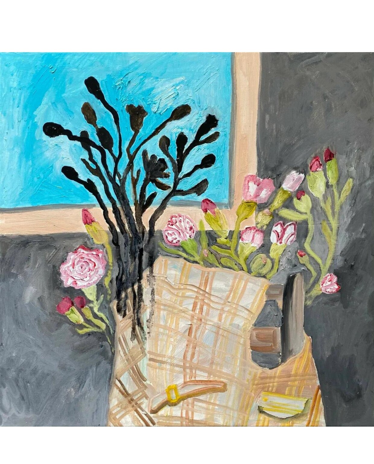 Cloves and VestAnastasia Miasnikova, Tsjechië, 2021Olie op Canvas, 60x60cm Singulart