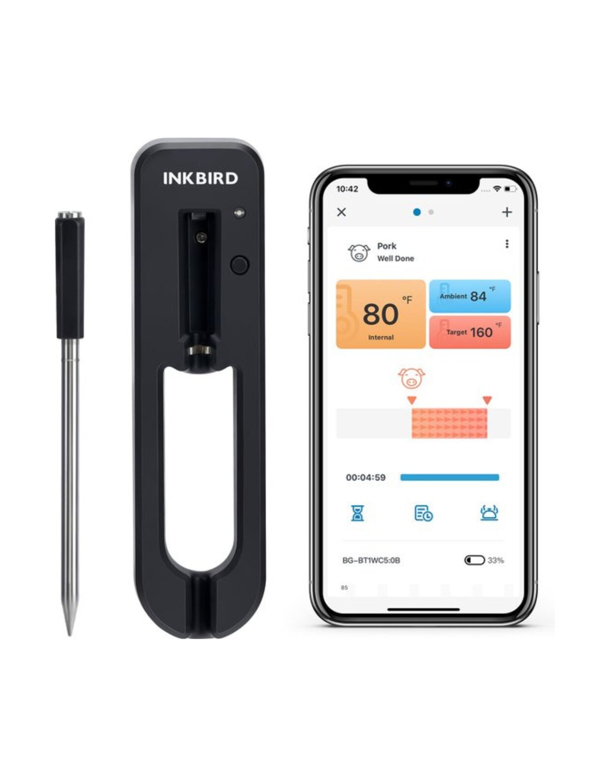 Inkbird Draadloze Smart BBQ vleesthermometer Keukenthermometer bol.com