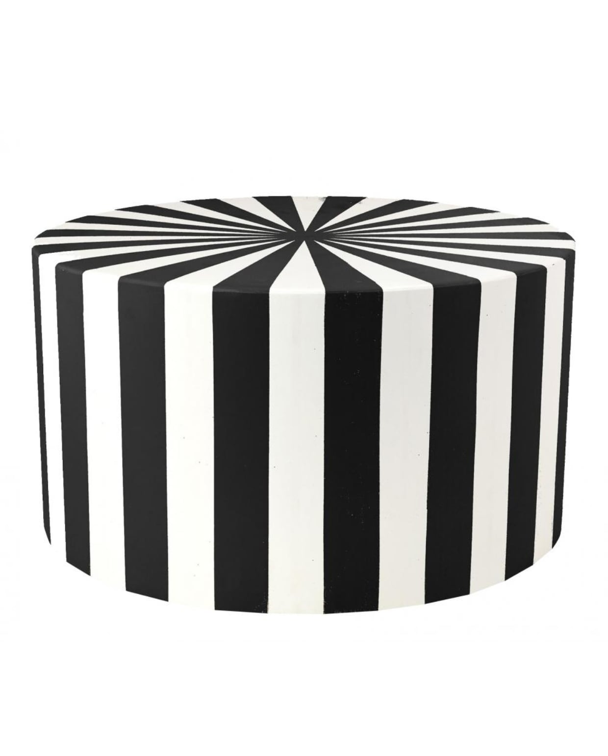 vtwonen Stripe bijzettafel metaal zwart/wit Basiclabel