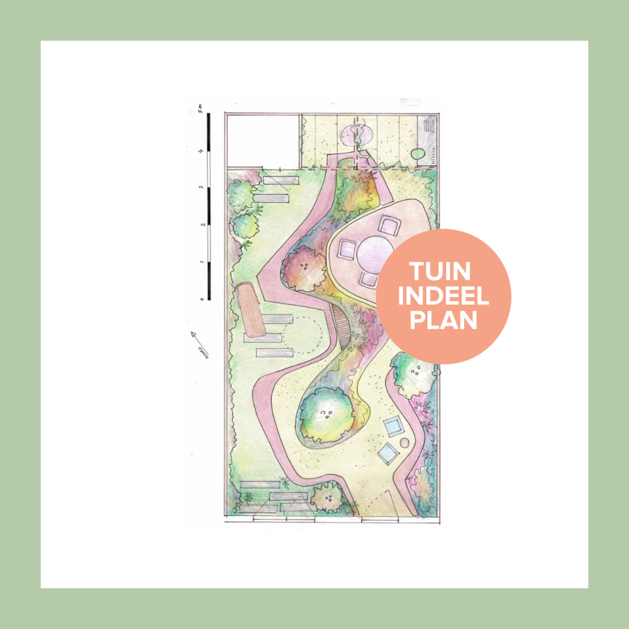 Tuinontwerp met planten voor een vakantietuin