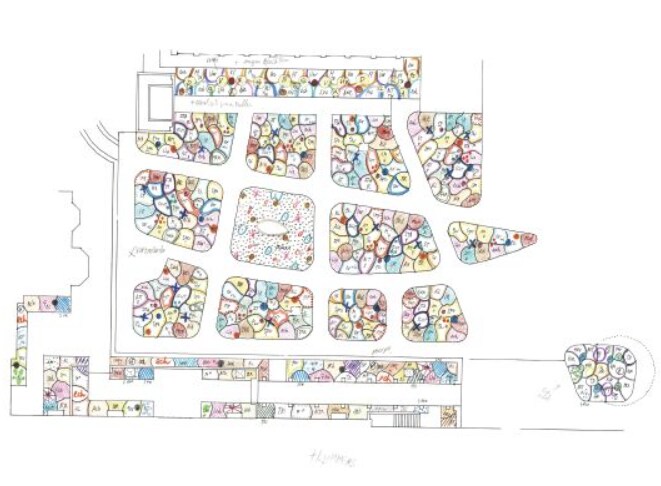 Het beplantingsplan voor voor de tuin van het Singer Museum Piet Oudolf