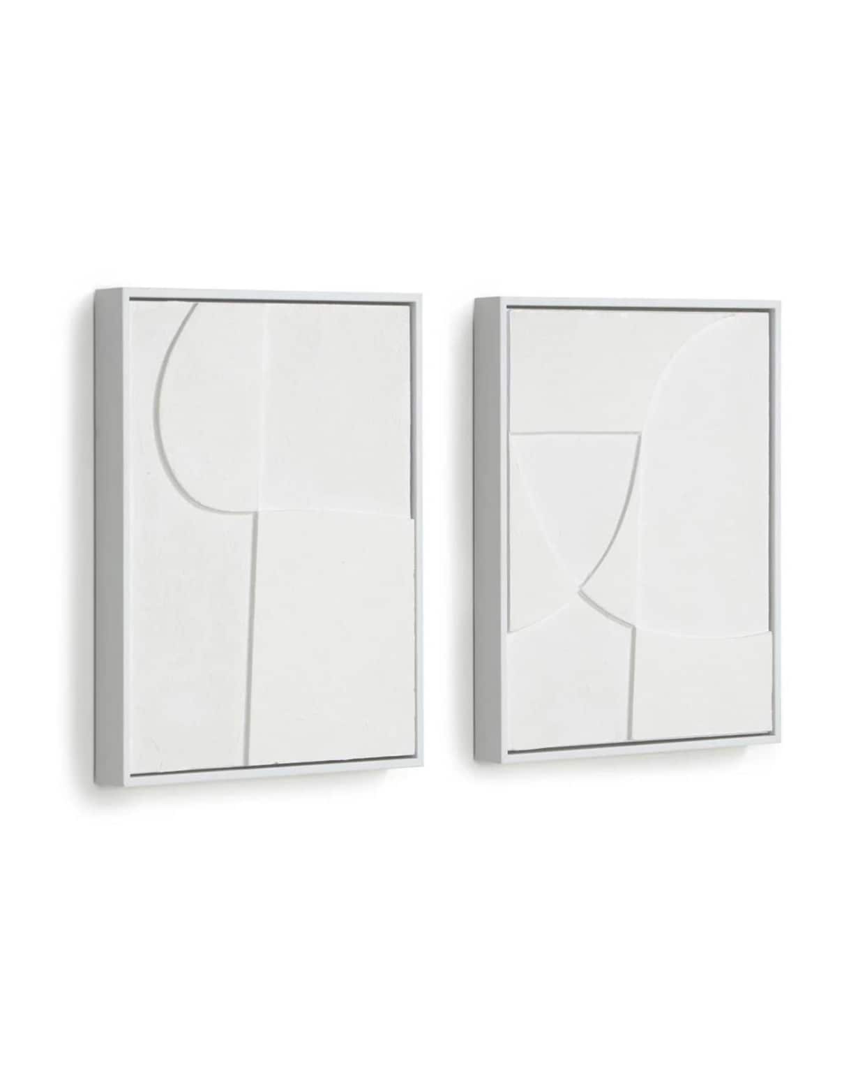 Kave Home | Set Beija met twee witte kunstwerken vtwonen by fonQ