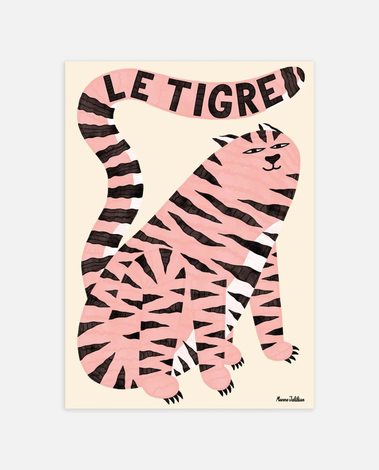 Postery Le Tigre White Poster Postery