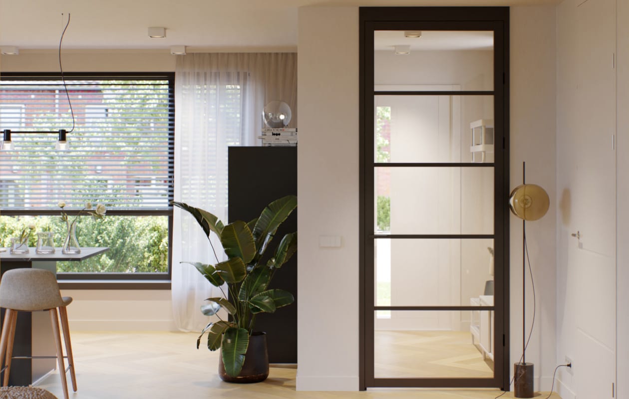betaalbare luxe haal meer licht in huis met een industriele glasdeur van hout